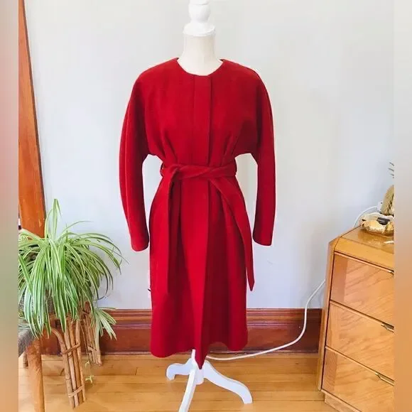 Gucci | red wool belted coat in red | Size XL - Picture 1 of 16